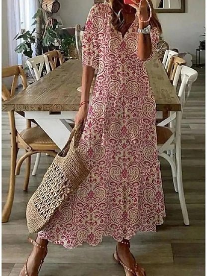 Luna | Bezwysiłkowa Sukienka Boho z Korzystnym Fasonem